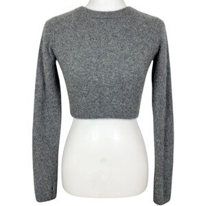 Brazeau Tricot 100% Cashmere Sweater Womens Small Gray Pullover